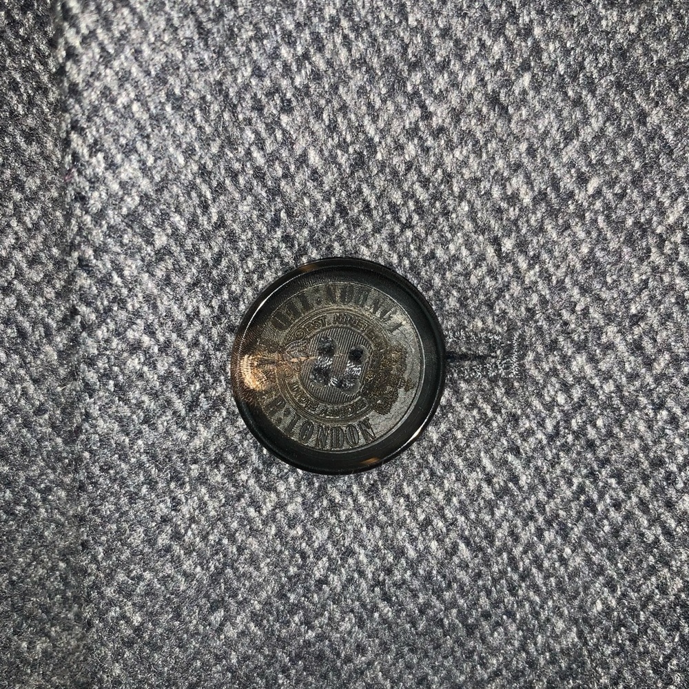 Ted Baker Men Cashmere Wool Grey Mens Coat Size 4 Large - Picture 3 of 5